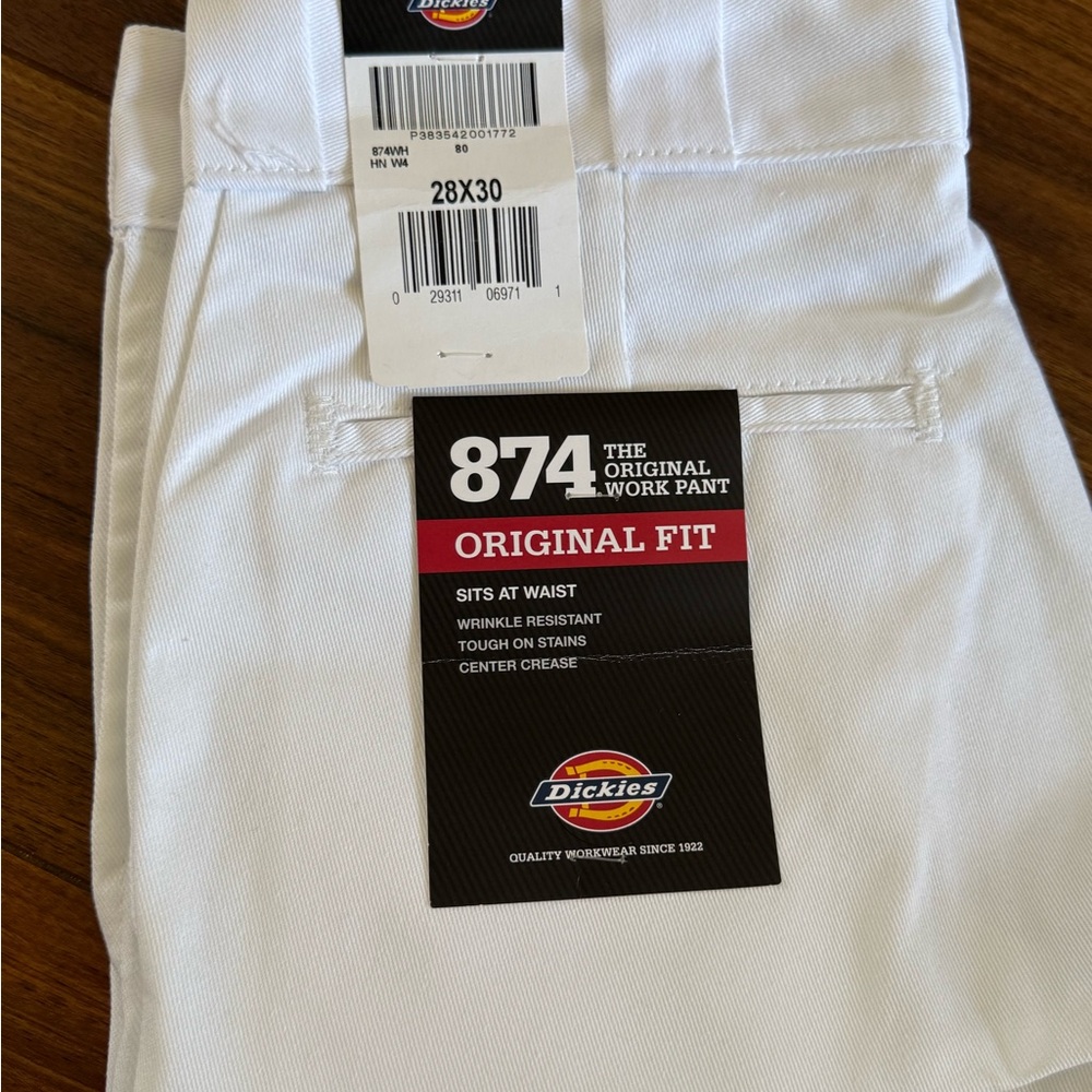 Dickies 874 Original Fit White Pants